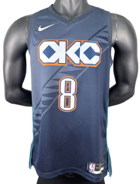 2026 OKC Thunder WILLIAMS #8 Gray City Edition Top Quality Hot Pressing NBA Jersey