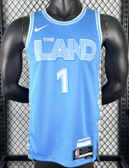 2025 Cleveland Cavaliers HARDEN #1 Light blue City Edition Top Quality Hot Pressing NBA Jersey
