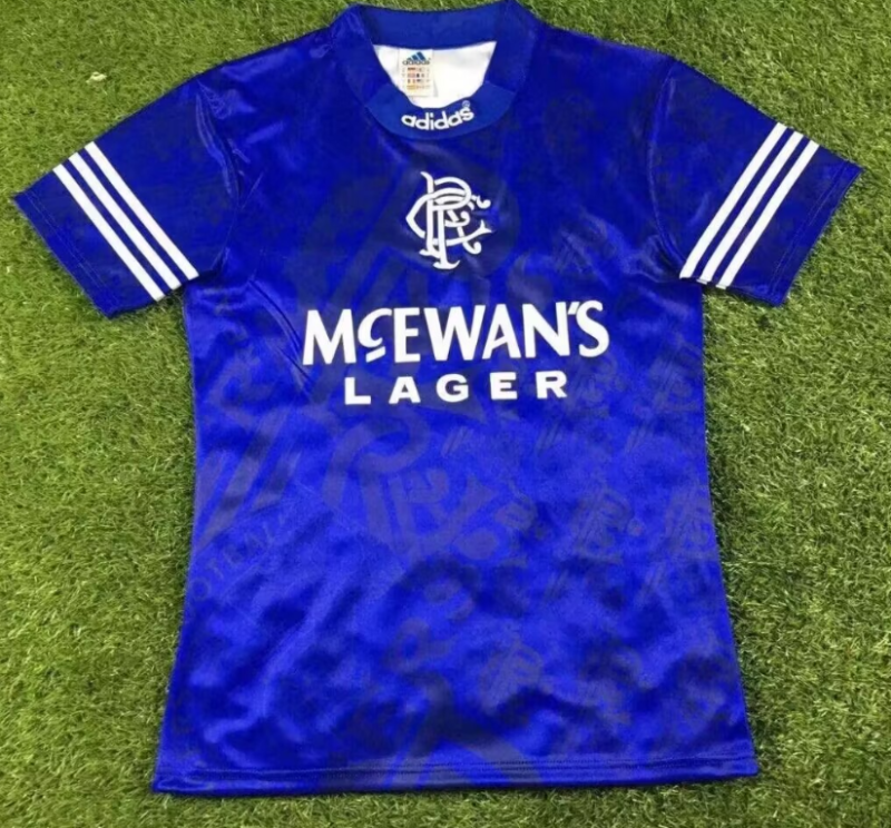 1994-96 Mens Rangers home  Retro Soccer Jersey