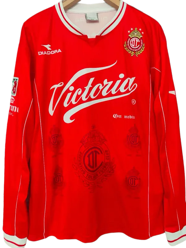 1998-99 Toluca home Long Sleeve Retro Soccer Jersey