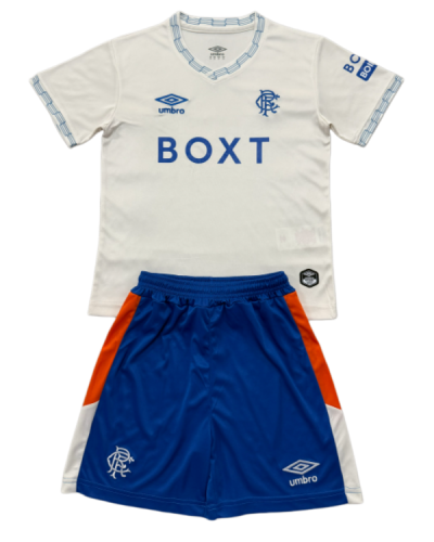 2026-27 Kids Rangers  Away white soccer Jersey