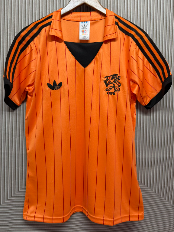 1981-84 Mens Netherlands Home Retro orange Soccer Jersey