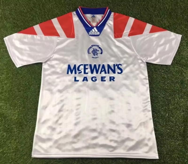 1992-94 Mens Rangers away Retro Soccer Jersey