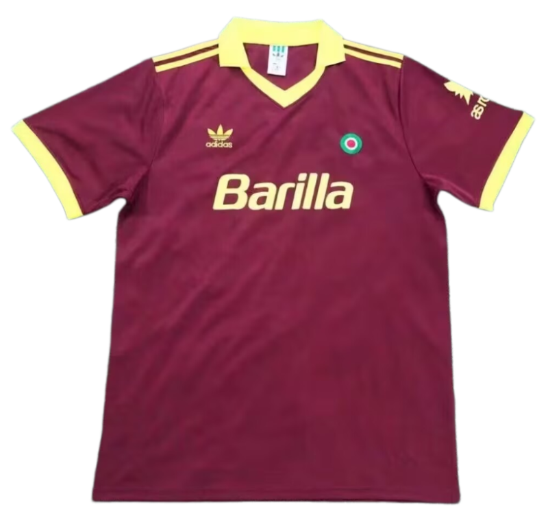 1990-91 Mens Roma red home Retro soccer Jersey