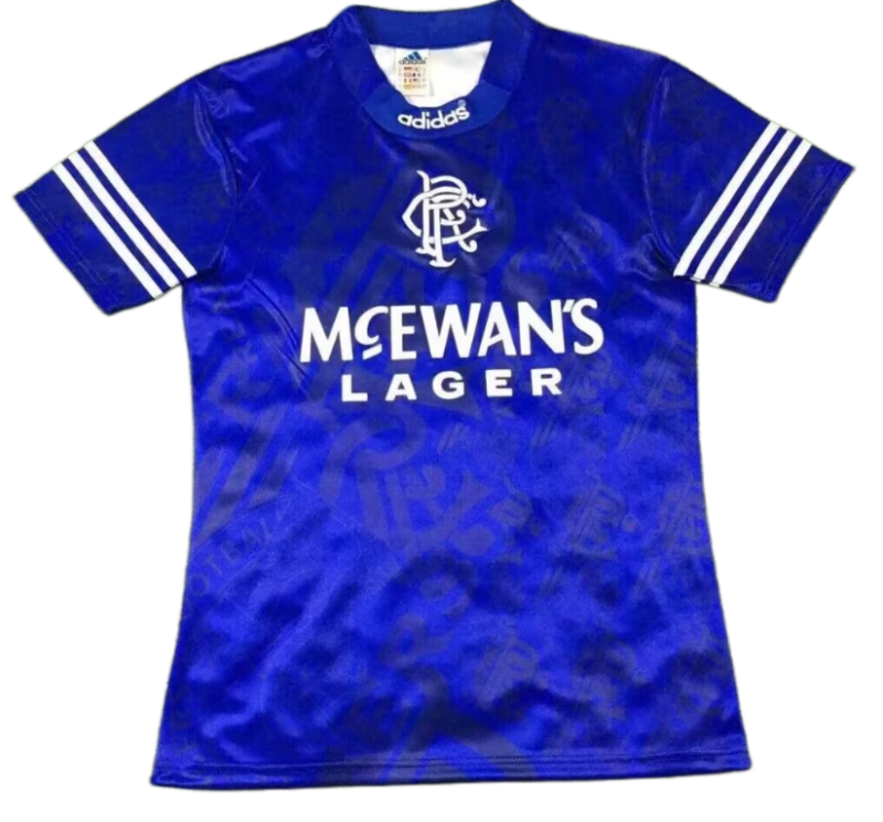 1994-96 Mens Rangers home  Retro Soccer Jersey