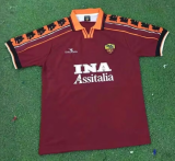 1996-97 Mens Roma red home Retro soccer Jersey