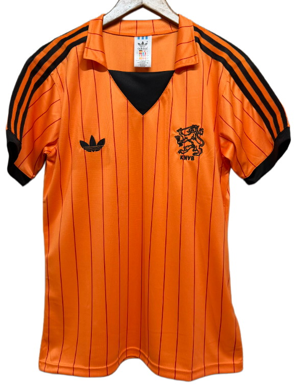1981-84 Mens Netherlands Home Retro orange Soccer Jersey
