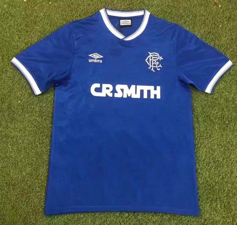 1984-86 Mens Rangers home Retro Soccer Jersey