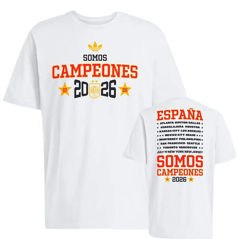 2026 Spain White Campeones High Quality T-Shirt (三叶标)