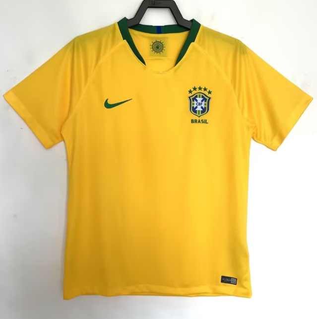 2018 Brazil Home Retro Soccer Jersey