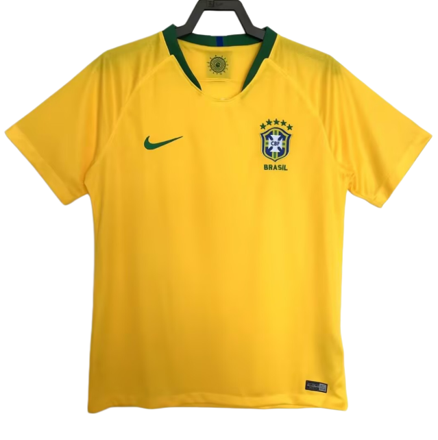 2018 Brazil Home Retro Soccer Jersey