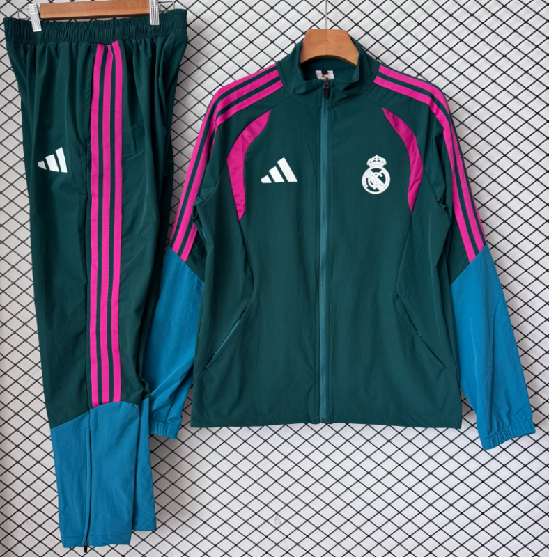 2026-27 Real Madrid green Windbreaker suit