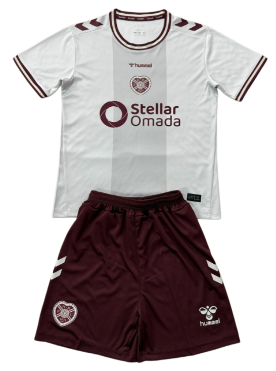 2026-27 Kids Heart  Away white Soccer Jersey