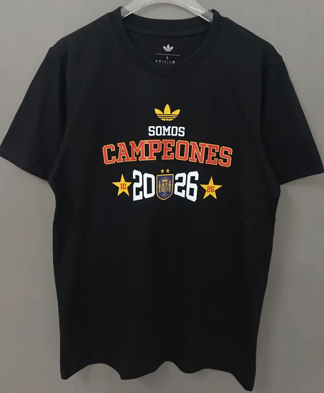 2026 Spain Black Campeones High Quality T-Shirt (三叶标)