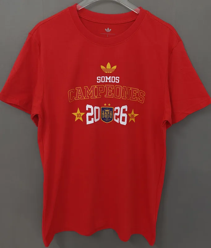2026 Spain Red Campeones High Quality T-Shirt (三叶标)