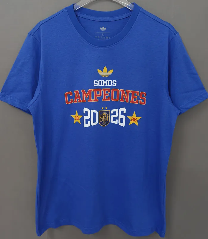 2026 Spain Fancy blue Campeones High Quality T-Shirt (三叶标)