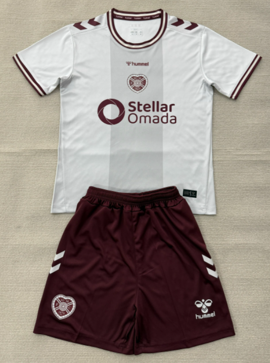 2026-27 Kids Heart  Away white Soccer Jersey