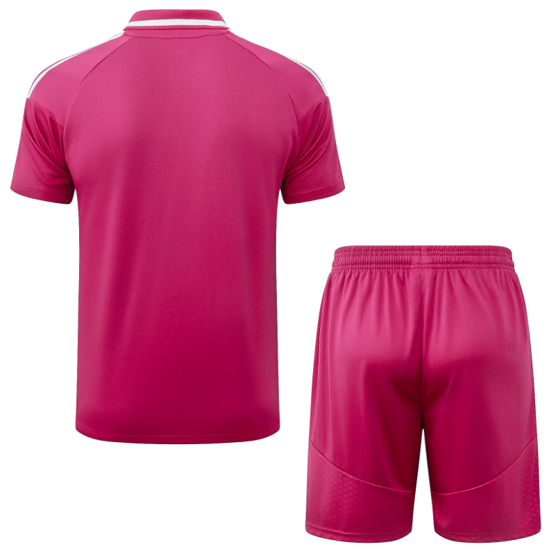 2026-27 Mens Real Madrid Polo pink Training Short Suit C2628#