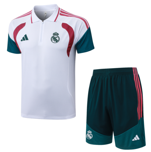 2026-27 Mens Real Madrid Polo white Training Short Suit C2630#
