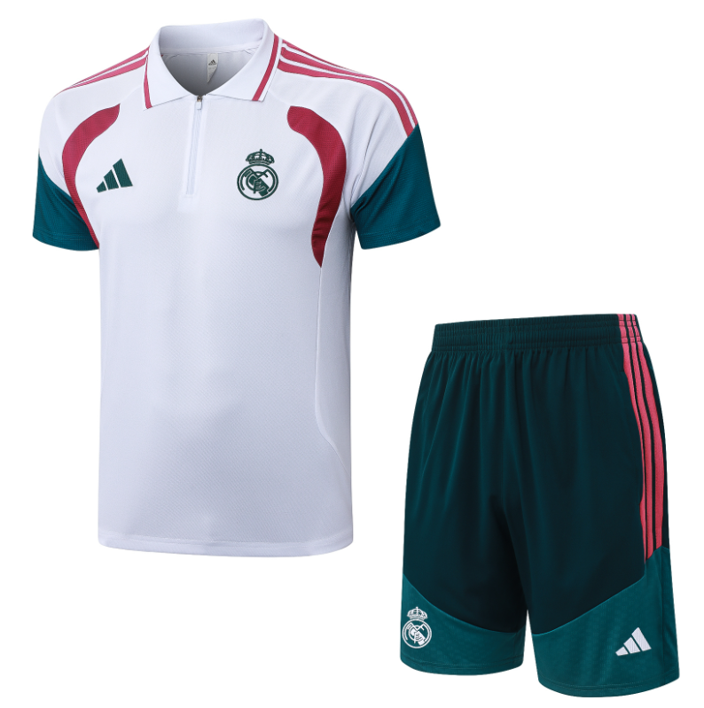 2026-27 Mens Real Madrid Polo white Training Short Suit C2630#