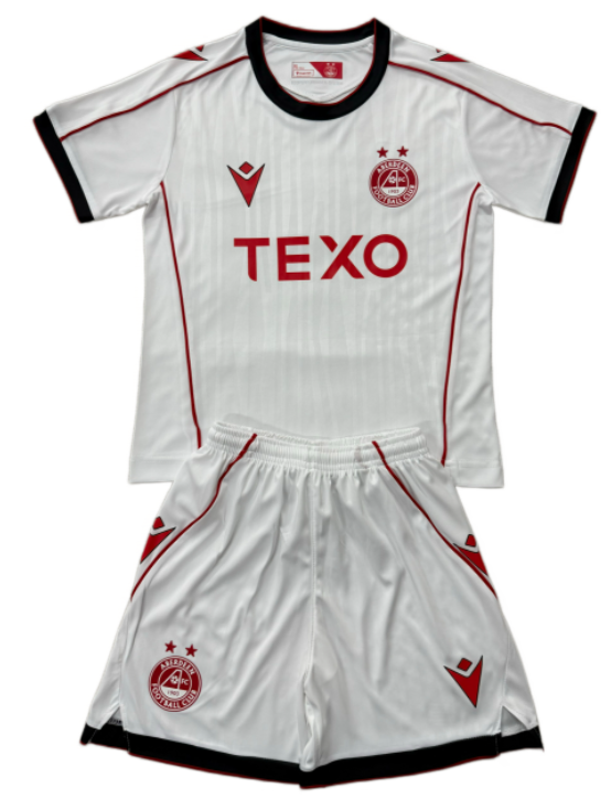 2026-27 Kids Aberdeen away white Soccer Jersey