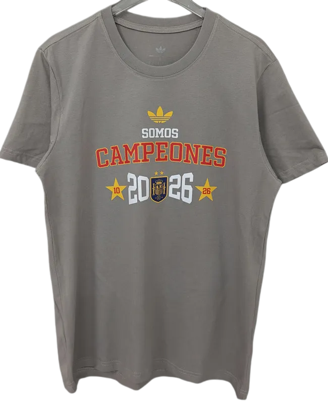 2026 Spain Gray Campeones High Quality T-Shirt (三叶标)