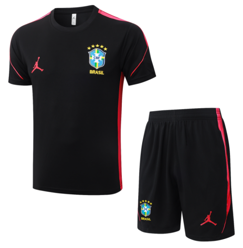 2026-27 Mens Brazil black Short training suit J26050#