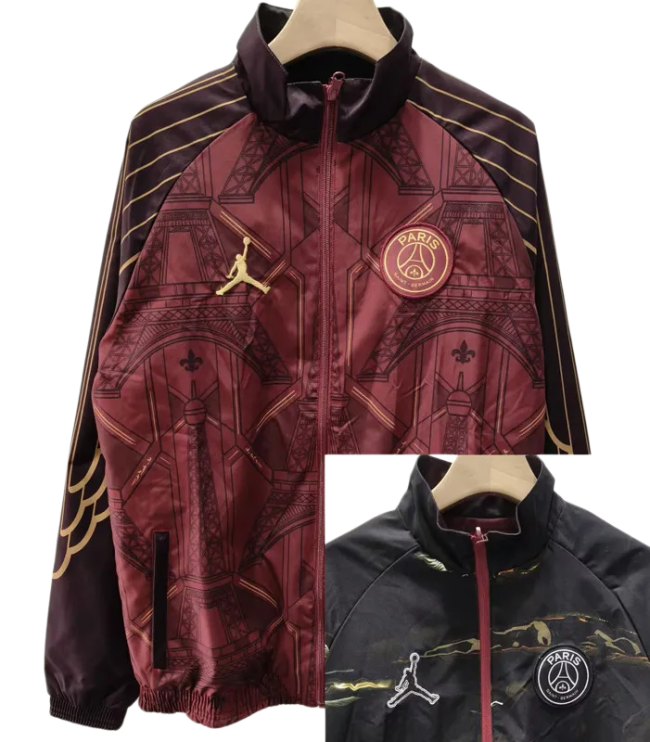 2026-27 PSG Jordan Red & Black Double Sided Windbreaker (双面风衣)