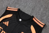 2026-27 Mens Arsenal black orange vest Training Short Suit D26062#