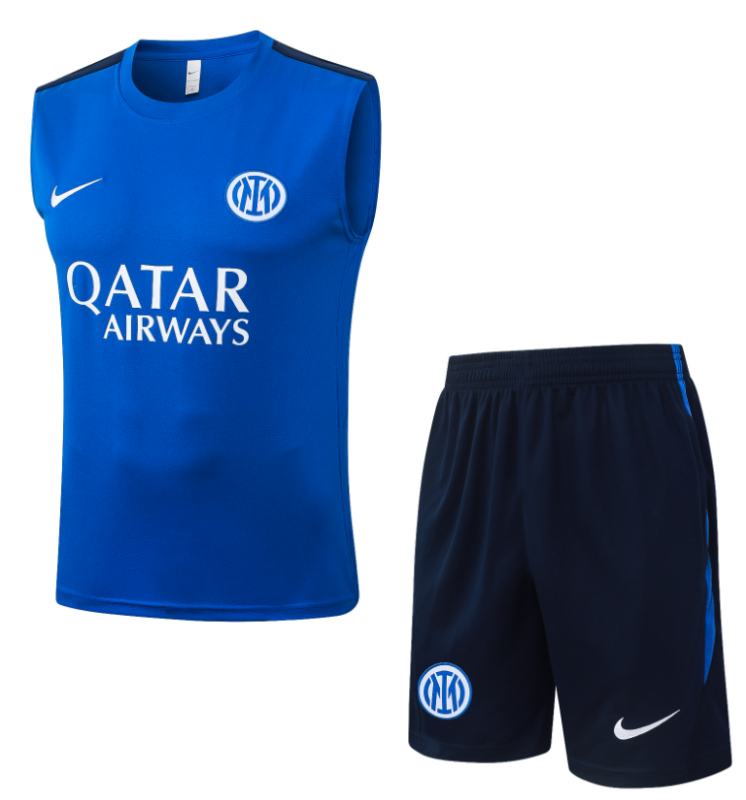 2026-27 Mens Inter Milan Blue vest Training Short Suit D26059#