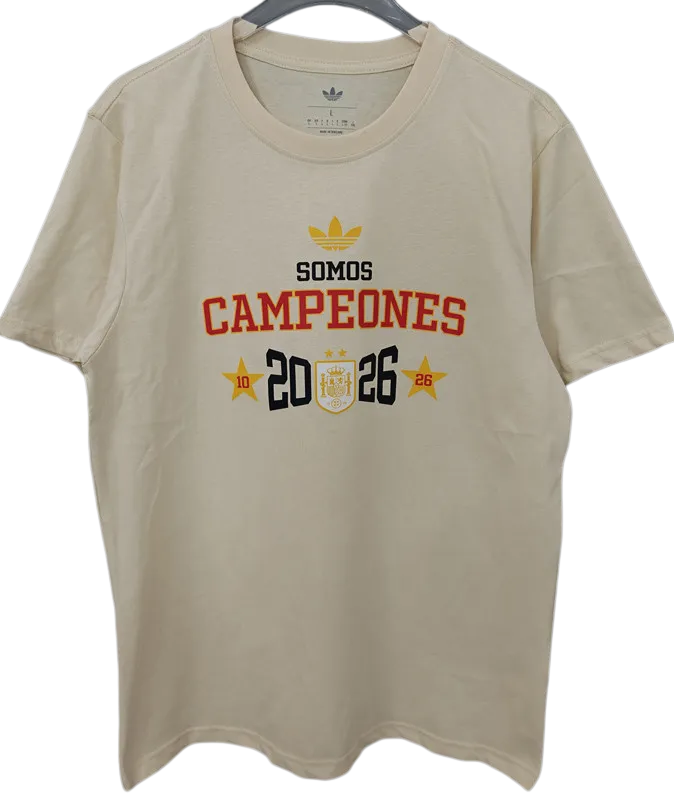 2026 Spain Khaki Campeones High Quality T-Shirt (三叶标)