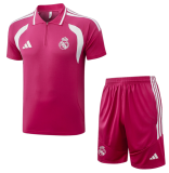 2026-27 Mens Real Madrid Polo pink Training Short Suit C2628#