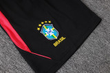 2026-27 Mens Brazil black vest Short training suit D26028#