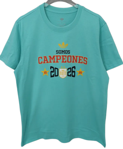 2026 Spain Lake blue Campeones High Quality T-Shirt (三叶标)