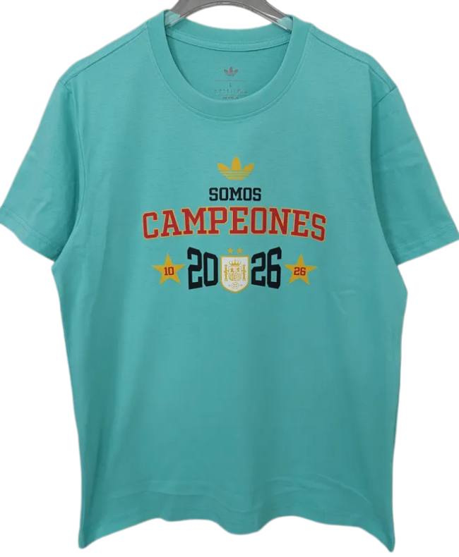 2026 Spain Lake blue Campeones High Quality T-Shirt (三叶标)