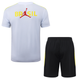 2026-27 Mens Brazil white Short training suit J26060#