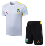 2026-27 Mens Brazil white Short training suit J26060#