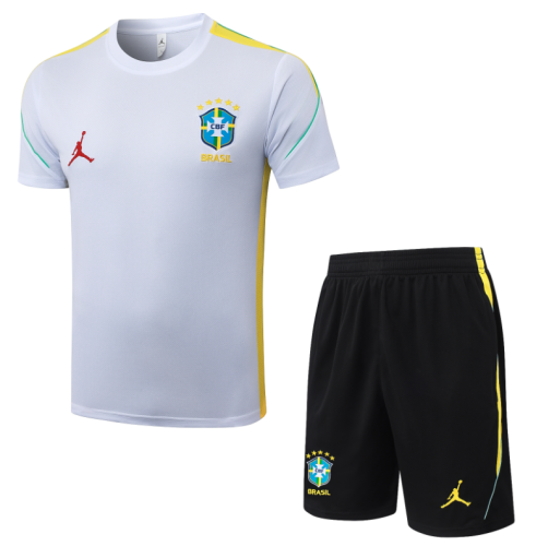 2026-27 Mens Brazil white Short training suit J26060#