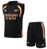 2026-27 Mens Arsenal black orange vest Training Short Suit D26062#