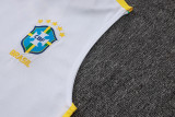 2026-27 Mens Brazil white vest Short training suit D26064#