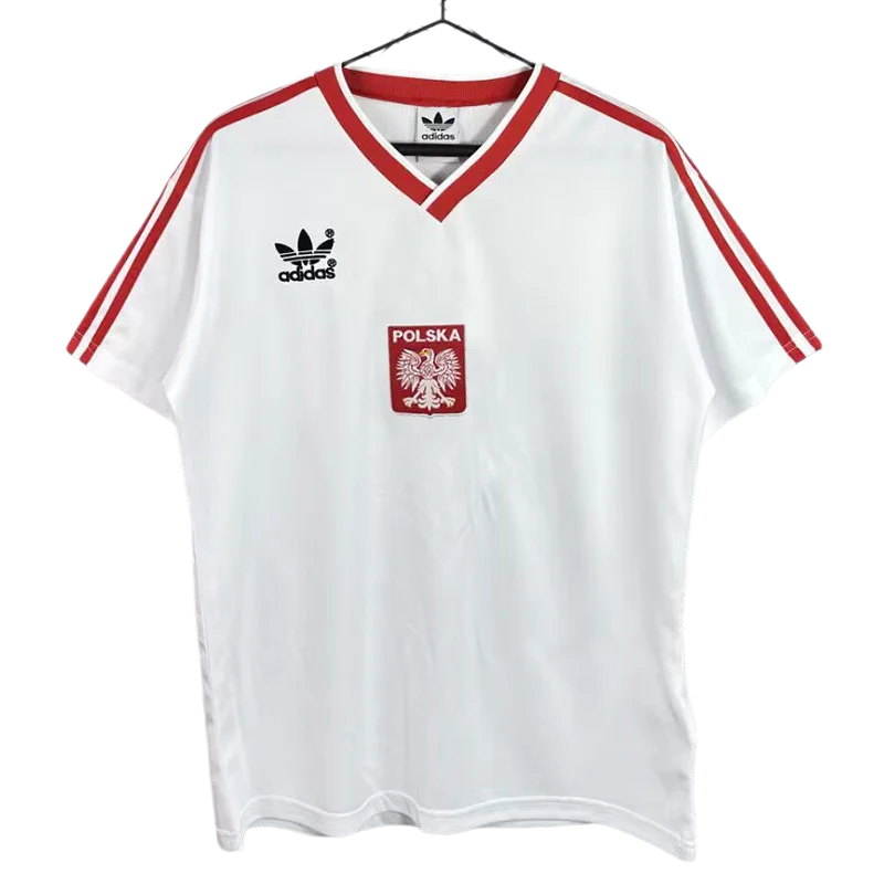 1986 Poland Home white Retro Soccer Jersey