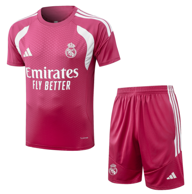 2026-27 Mens Real Madrid  pink Training Short Suit J26059#