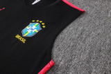 2026-27 Mens Brazil black vest Short training suit D26028#
