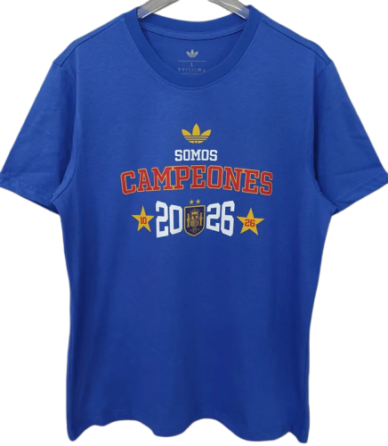 2026 Spain Fancy blue Campeones High Quality T-Shirt (三叶标)
