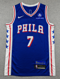 2026-27 76ERS #7 Blue Top Quality Hot Pressing NBA Jersey (V领)