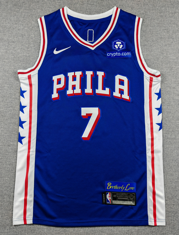 2026-27 76ERS #7 Blue Top Quality Hot Pressing NBA Jersey (V领)