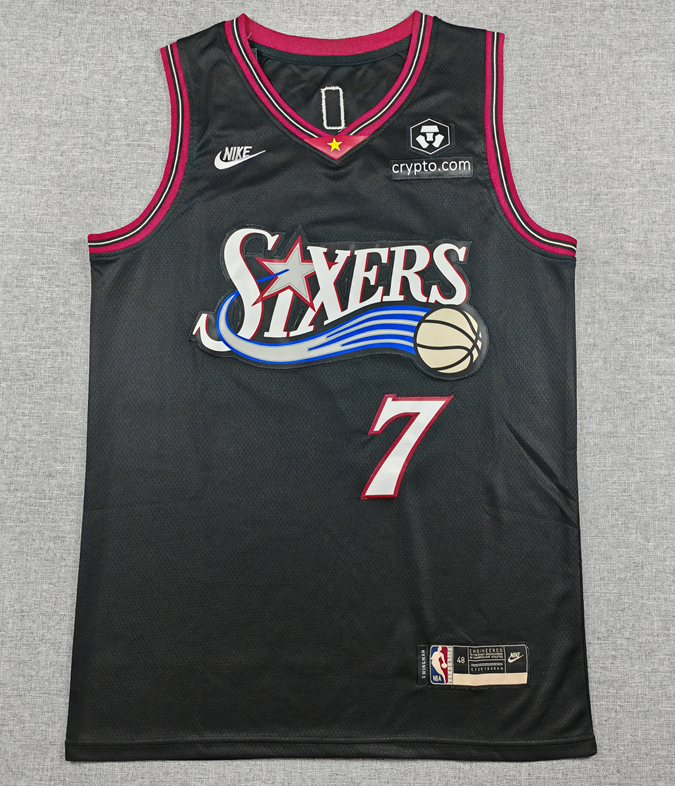2026-27 76ERS #7 Black Top Quality Hot Pressing NBA Jersey (V领)