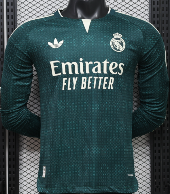 2026-27  Real Madrid away Long Sleeve Player Version Soccer Jersey
