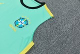 2026-27 Mens Brazil green vest Short training suit