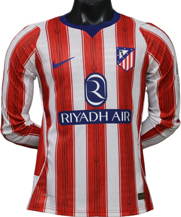 2026-27 Atletico Madrid home Player Version Long sleeve Soccer Jersey
